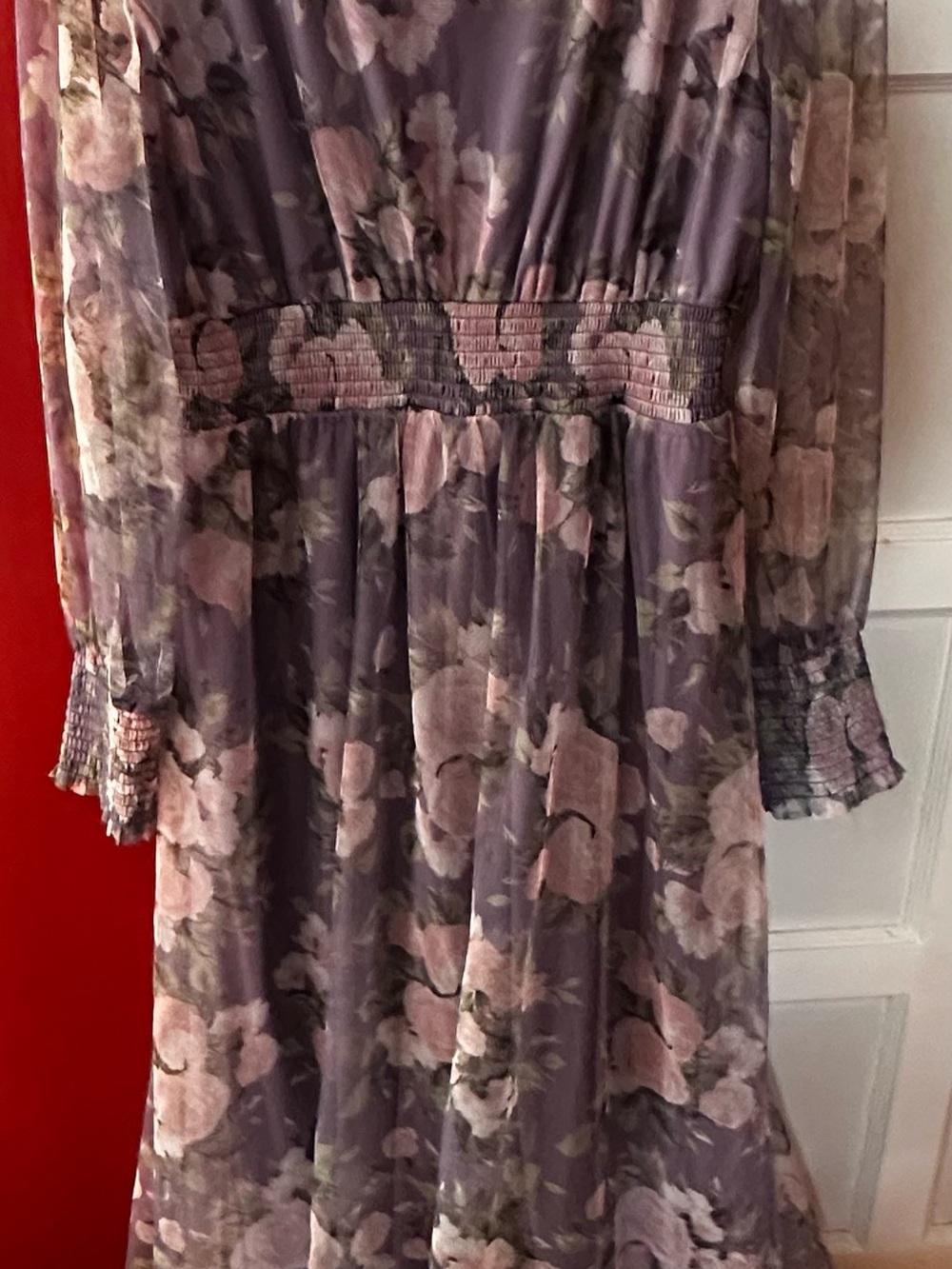 Baltic Born Layla Tulle Maxi Dress Purple Floral Sheer Romantic Wedding XL - Picture 12 of 15